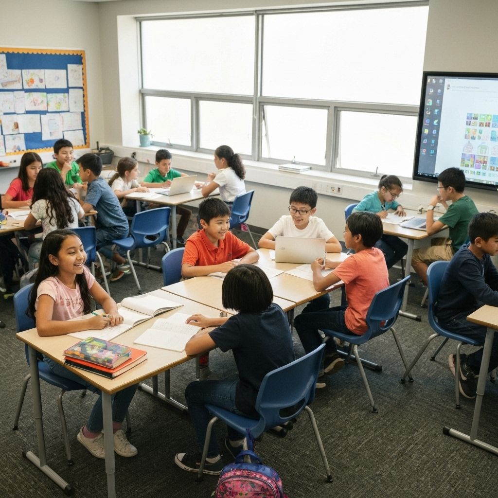 Students learning in classroom